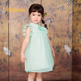 巴拉巴拉童装女童连衣裙宝宝夏装2024儿童裙子网纱国风旗袍裙208224111021