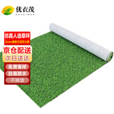 优衣茂仿真草坪塑料垫户外人造草橡胶地毯草皮阳台室内装饰2cm白底2*4