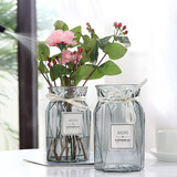盛世泰堡 花瓶插花水养玻璃花瓶仿真花玫瑰鲜花插花水培容器客厅装饰摆件