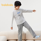 巴拉巴拉【ninigogoIP】儿童睡衣套装棉春新款男童家居服女童