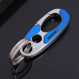 欧美达男士腰挂创意汽车钥匙扣高档家用钥匙链商务简约锁匙扣挂件钥匙环 蓝色