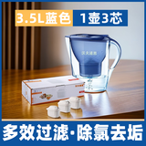 沃夫浦恩适配Brita碧然德滤芯净水壶家用滤水壶通用滤芯过滤壶净水器过滤器滤水器三代德国技术原装正品 壶芯组合【1壶+3芯】适配碧然德