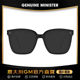 GENUINE MINISTERGM黑框太阳眼镜男女同款大脸圆脸墨镜防蓝光防辐射近视眼镜礼物 Williams-标准码墨镜