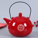 叙年婚礼敬茶杯结婚全套改口喜筷喜碗敬茶套装 1壶
