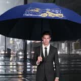 红叶五人超大黑胶雨伞大号防风雨伞加粗加固雨伞男女商务晴雨两用伞 藏青色10骨摩托伞面伞下130cm