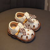 花丫花丫宝宝凉鞋女童可爱公主鞋包头宝宝叫叫鞋婴儿鞋儿童学步鞋 18码 内长12.5厘米