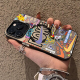 杜梵纳 涂鸦皮卡丘磁吸适用苹果15手机壳14plus新款13潮牌iPhone12个性11promax情侣防摔硅胶全包保护套 黑色【磁吸壳】涂鸦皮卡丘 iPhone 15