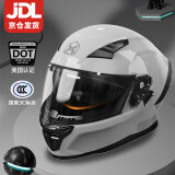 IVISDOM摩托车头盔全盔3C认证男士机车夏季成人双镜片专业头盔四季800灰