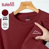 班尼路（Baleno）圆领卫衣男320G重磅简约百搭春秋季长袖上衣宽松大码情侣外套