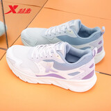 特步女鞋冬季运动鞋女网面透气跑步鞋学生休闲鞋网鞋女士跑鞋旅游鞋子 帆白/夕雾蓝/淡紫0083 38
