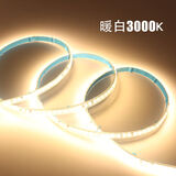 刻顿220v自粘灯带LED软灯条宽8mm高亮2835背景线条灯槽展柜免驱动贴片 套管防水10mm-暖光 1米