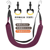 CEFERA腰椎牵引带腰椎间盘突出腰椎牵引器吊单杠式家用悬挂带矫正护腰 吊环款紫色加厚款【荞麦壳内胆】（500斤承重）挂钩