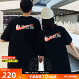 耐克（NIKE）男装女装 夏季情侣装印花透气运动服答题卡全对中高考满分短袖T恤 全棉亲肤/热推款/晒图退5【元】 S(165/84A)