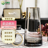 吕姆克花瓶玻璃透明描金花瓶水培容器摆件花瓶富贵竹百合客厅装饰品5418
