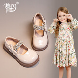舞玛女童鞋儿童小皮鞋2025春秋新款鞋子英伦风软底单鞋宝宝真皮公主鞋