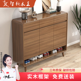 智新木王鞋柜门口新中式实木玄关隔断柜客厅大容量储物进门置物柜现代收纳