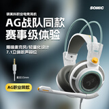 硕美科 SOMIC G941头戴式游戏耳机 有线耳机耳麦 AG选手明星电竞同款 赛事级耳机 轻盈双头梁设计 降噪麦克风 星白3.5mm版