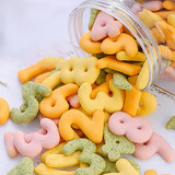 吉田久森高钙山药手指饼干儿童宝宝孕妇营养健康零食品无添加糖精动物数字 高锌蔬菜数字饼干 120g*2罐 买两份发5罐