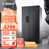 博世（BOSCH）【灰阶纤薄】502升超薄可嵌入式变频大容量风冷无霜对开双开门家用冰箱KXN50A97TI 以旧换新