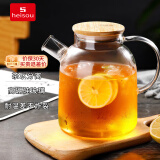 heisou 北欧耐热玻璃花茶壶围炉煮茶蜡烛加热花茶壶1800ml C1802