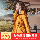 伯希和冲锋衣女三合一秋冬户外中长款夹克风衣登山外套22640110黄M