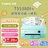 佳能（Canon）TS5380t-粉绿 无线家用彩色喷墨多功能照片一体机（打印/复印/扫描/自动双面 学生作业/照片）