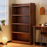 蔓斯菲尔（MSFE） 书架简约落地收纳多功能大容量省空间储物架多层置物书架柜子 实木生态板>5层60cm胡桃色