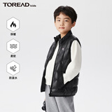 TOREAD kids探路者儿童马甲男女秋冬新款保暖舒适百搭鸭绒儿童羽绒背心 黑色 150cm