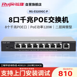 锐捷（Ruijie）8口千兆Poe交换机 RG-ES209GC-P 二层网管型 企业办公监控工程交换器分线器分流器