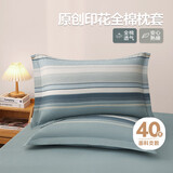 博洋家纺纯棉枕套全棉枕芯套枕头套对枕套生活小调一对装48*74cm