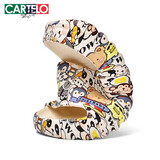 卡帝乐鳄鱼拖鞋女踩屎感居家拖鞋一字拖浴室凉拖鞋子女 0824 动物乐园 36-37