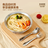 麦元素（Maiyuansu）316不锈钢儿童碗防摔专用餐具可爱宝宝辅食吃饭碗 500ML+叉勺