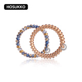 HOSUKKO电话线发圈头绳皮筋发饰发绳手环手绳缤纷系列 桂馥兰香M 2个