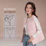 箐盁2024新款轻薄款羽绒马甲女羽绒内胆可内穿可外穿  V圆领随意切换 粉色（马甲） L