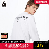 杰克·琼斯（JACK&JONES）秋季男装衣服潮流字母纯棉上衣运动卫衣长袖打底衫多色卫衣套头衫 A06 本白色 175/96A/M