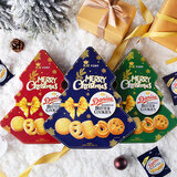 皇冠（danisa）丹麦曲奇缤纷圣诞装132g 三色随机 休闲零食礼盒节日礼物印尼进口