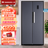 上菱  445升对开门冰箱 一级能效 风冷无霜 节能双变频 离子净味养鲜 家用大容量双开门电冰箱 BSE445PWL（丝蕴灰）