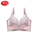 浪莎内衣女无钢圈聚拢大胸显小文胸聚拢收副乳防下垂送老婆蕾丝胸罩 豆沙色【侧收美背】 85C 【CD通杯】