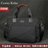 Cowley Keller手提包男士公文包15.6寸商务电脑包出差通勤时尚公务包单肩斜挎包 CK黑色（礼盒装） 41*8*28cm  15.6英寸