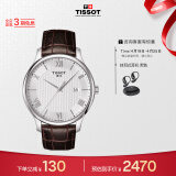 天梭（TISSOT）瑞士手表 俊雅系列腕表 皮带石英男表 T063.610.16.038.00