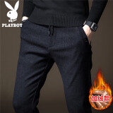 花花公子（PLAYBOY）休闲裤男商务秋冬季裤子男士直筒裤修身男裤