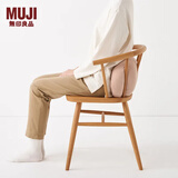 MUJI可当成腰垫使用的柔软靠垫 抱枕腰托靠枕腰靠 橙红色 49*22*15cm