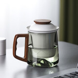 尚言坊茶杯茶水分离办公室会议玻璃泡茶杯水杯男士个人专用高档喝茶杯子