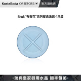 KOSTA BODA进口水晶玻璃盘BRUK系列多功能盘碟简约家用布鲁克水果沙拉盘餐盘 餐盘-浅蓝-1只装