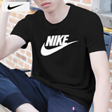 耐克（NIKE）短袖男士 25夏季新款运动服装跑步健身衣纯色棉质半袖圆领休闲T恤 AR5005-010/全棉亲肤 XL 【180】体重150~170斤左右
