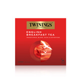 川宁（TWININGS）英式早餐红茶袋泡茶包进口茶叶饮品口粮茶办公室下午茶婚庆伴手礼 （早餐红茶茶包2g*50片）
