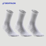 迪卡侬运动袜高帮棉袜(3双)【高帮】加厚-白色【43-46】2172056