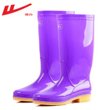 回力雨鞋女式透气雨靴韩版防滑水鞋套鞋防水中筒水靴时尚胶鞋女鞋子女 高/紫色HL813 38