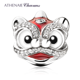 ATHENAIE东方舞狮银串饰本命年手链挂坠搭红色手绳转运首饰新年礼物闺蜜