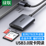 绿联USB3.0高速读卡器 SD/TF卡多合一读卡器 支持电脑手机单反相机行车记录仪监控存储内存卡 双卡双读